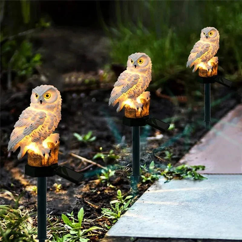 Owl Lights Solar Powered Garden Decoration Lamp Waterproof