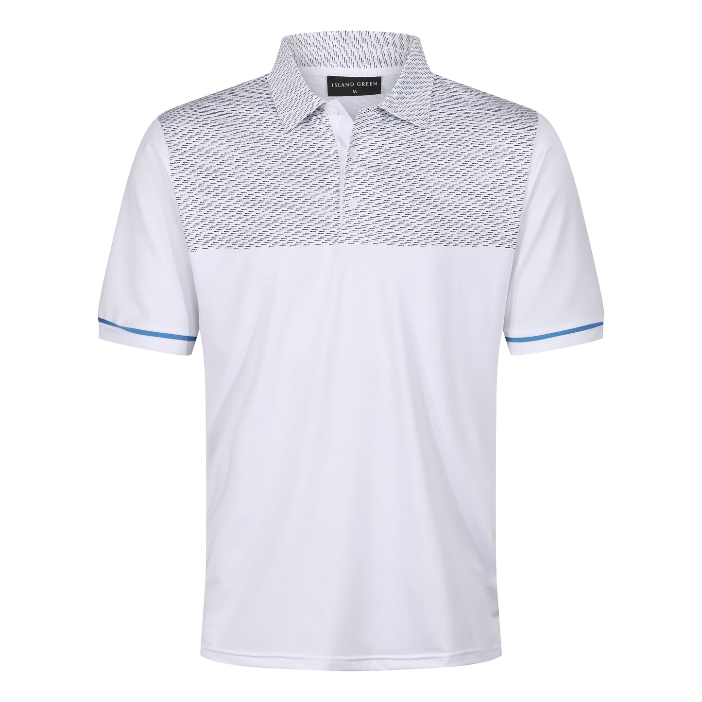 Island Green Dash Print Golf Sport Polo Shirt