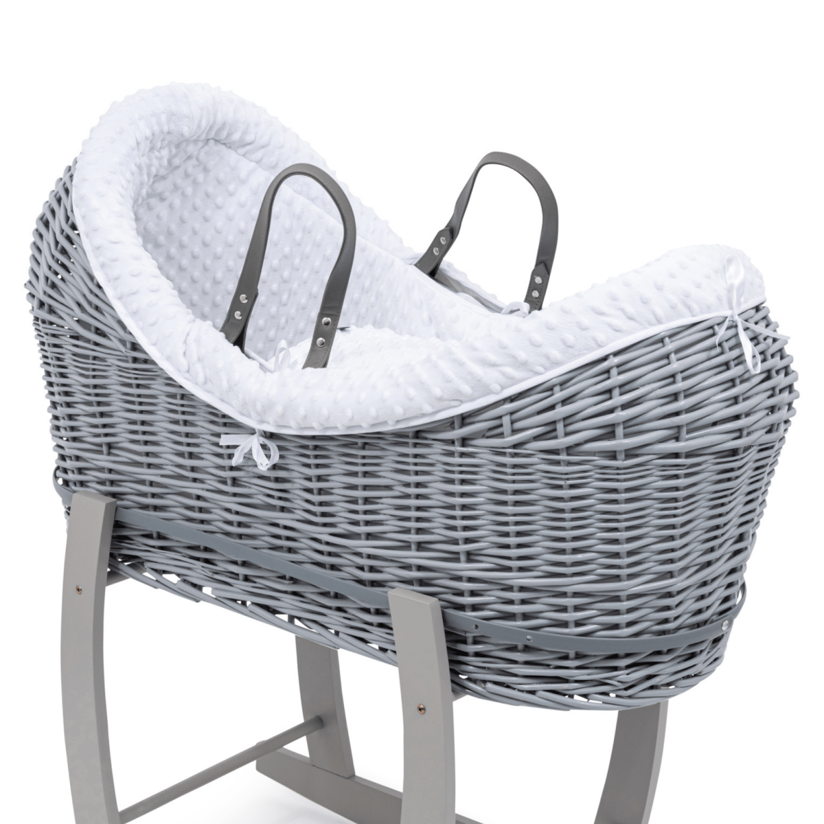 Pod White Dimple Moses Basket Bedding Set