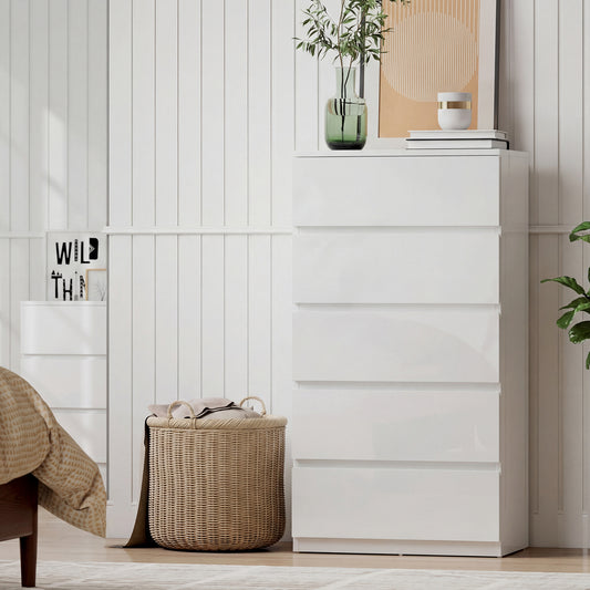 Chest of Drawers, 5-Drawer Storage Cabinets, Modern Dresser, Storage Drawer Unit for Bedroom