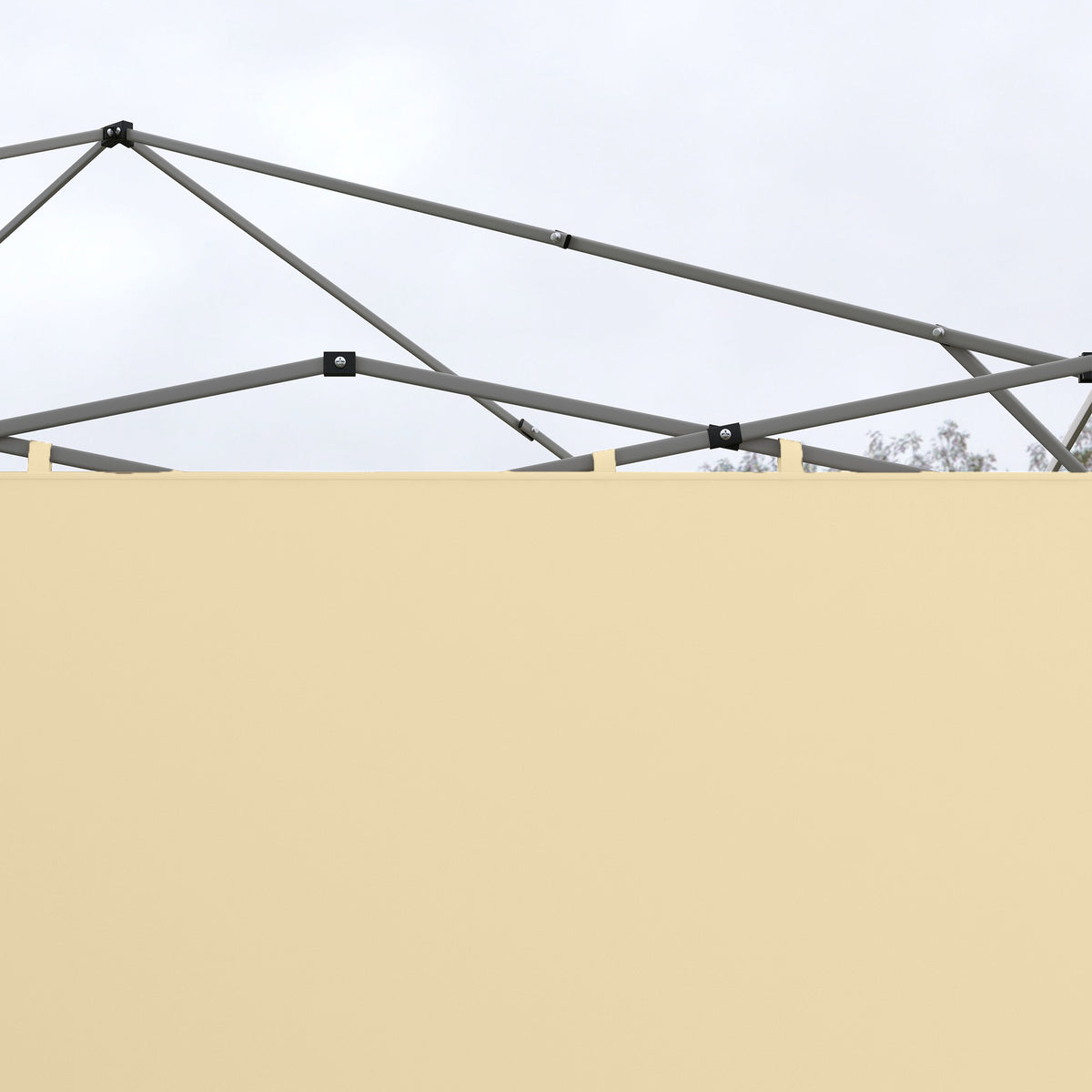 Outsunny Set of Two 3 x 3(m) Replacement Zipped Gazebo Walls - Beige