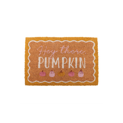 Natural Hey There Pumpkin Doormat