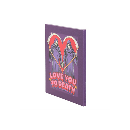 19x25cm Love You To Death Canvas Plaque by Steven Rhodes