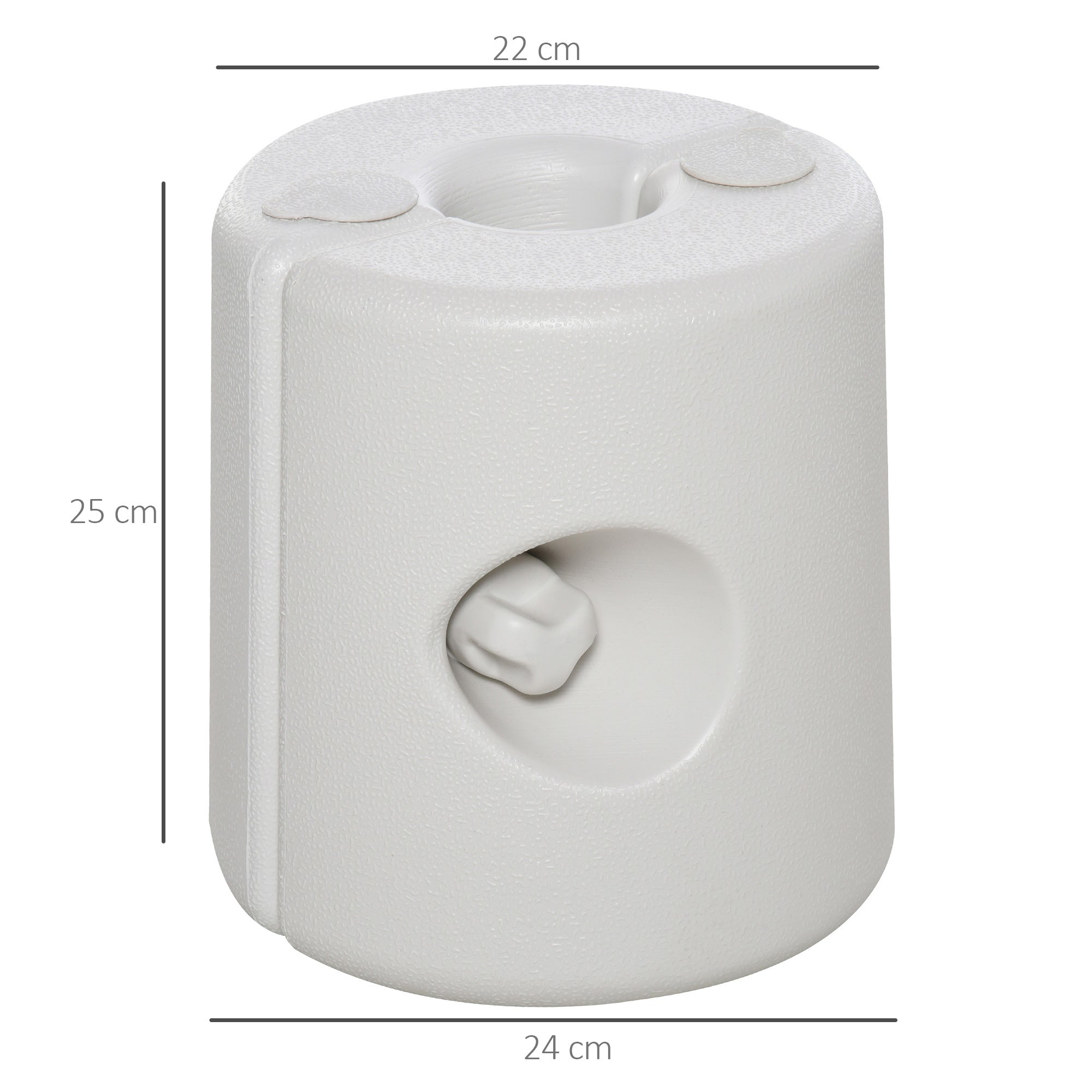 Outsunny 4 Pack 36 kg Gazebo Weights, Canopy Tent Weights with Rapid Clip, Gazebo Leg Weights Fill with Sand or Water, White