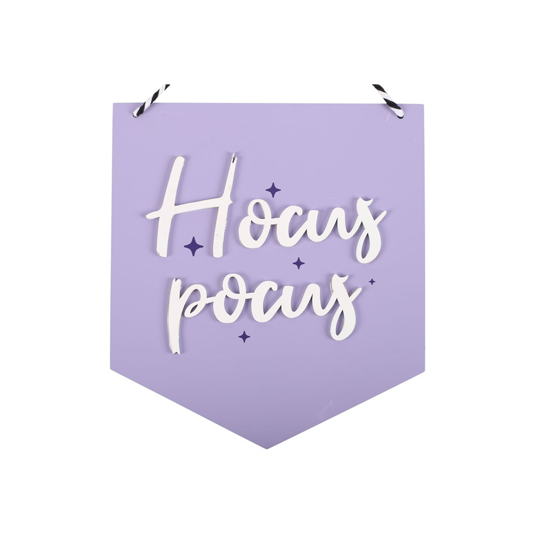 Purple Hocus Pocus Hanging Sign