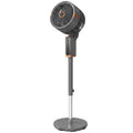 20 dB Silent Standing Fan for Bedroom, 44" Pedestal Fan with 90° Oscillating, 8 Speeds and LED Light, Grey
