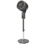 20 dB Silent Standing Fan for Bedroom, 44" Pedestal Fan with 90° Oscillating, 8 Speeds and LED Light, Grey