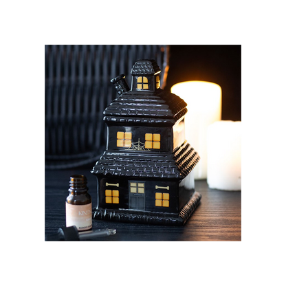 Black Haunted House Oil Burner and Wax Warmer