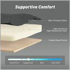 HOMCOM Three-Way Two-Seater Sofa Bed - Charcoal Grey