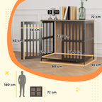 PawHut Dog Crate Furniture with Anti-Chew Resistant Mesh, Anti-Escape Single Door, for Medium Dogs, 80 x 55 x 72 cm