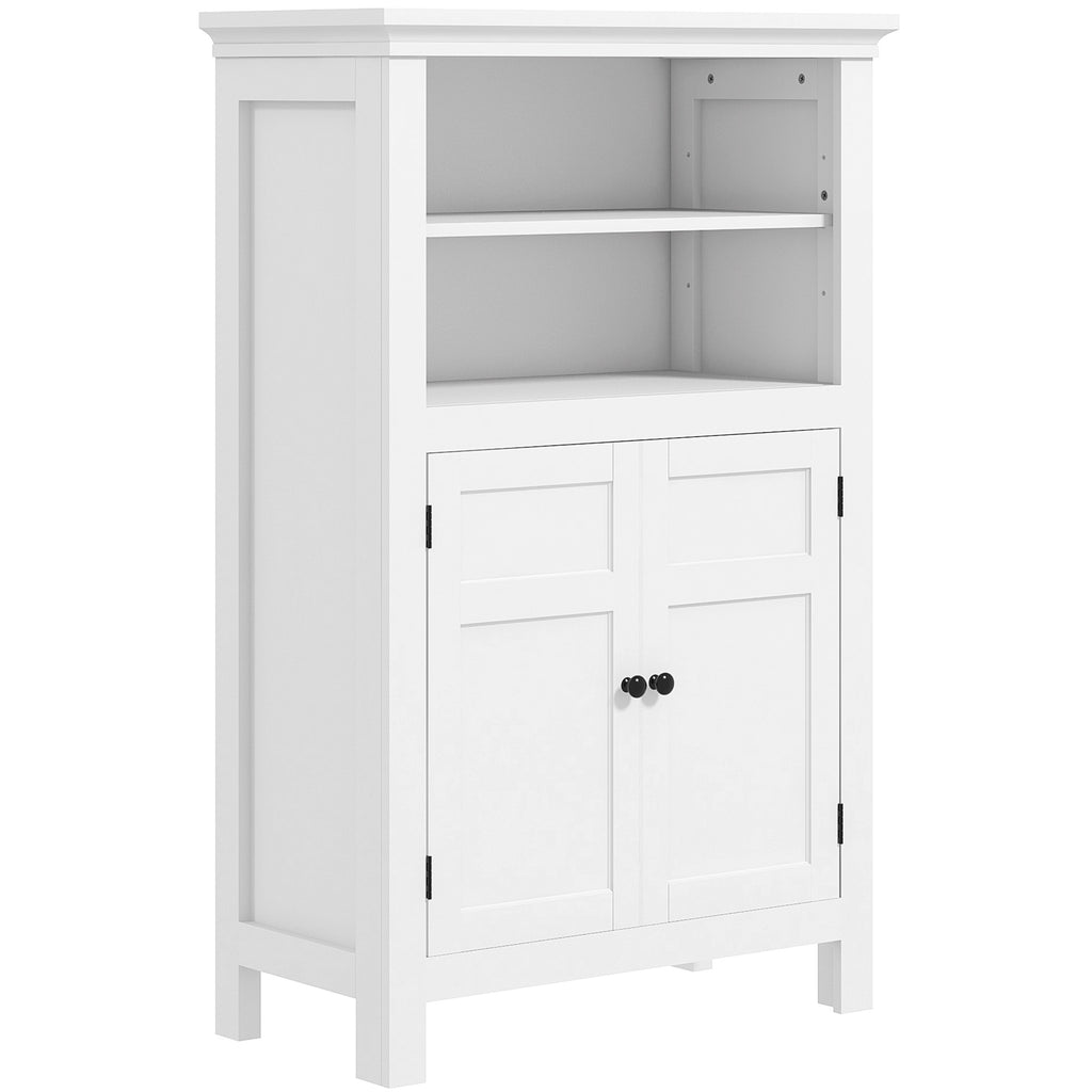 HOMCOM Multi-Storage Modern Bathroom Cabinet - White