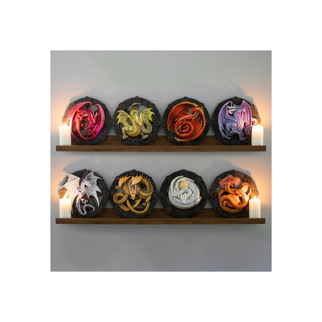 Litha Dragon Resin Wall Plaque by Anne Stokes