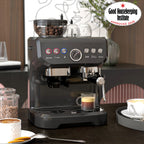 15 Bar Coffee Machine with Adjustable Grind, Steamer and Accessories, Good Housekeeping Institute Approved, Black
