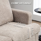 HOMCOM Two-Seater Chenille Sofa - Light Brown