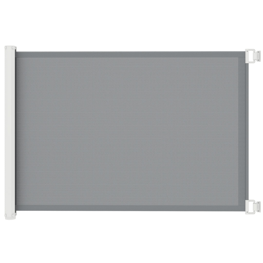 PawHut Retractable Pet Safety Gate, Folding Dog Barrier, Grey