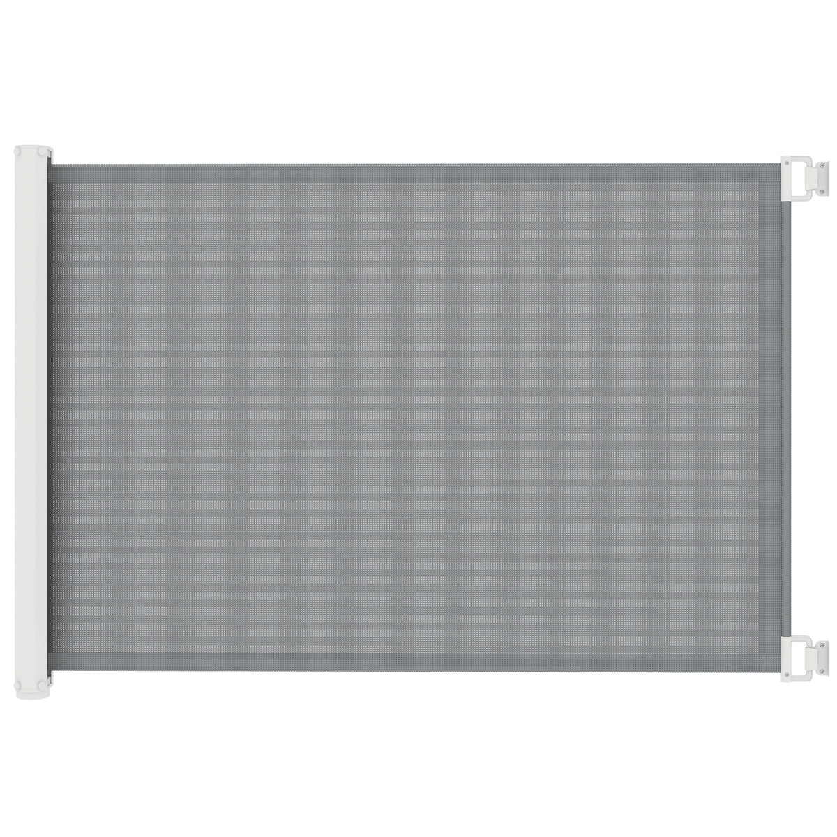 PawHut Retractable Pet Safety Gate, Folding Dog Barrier, Grey