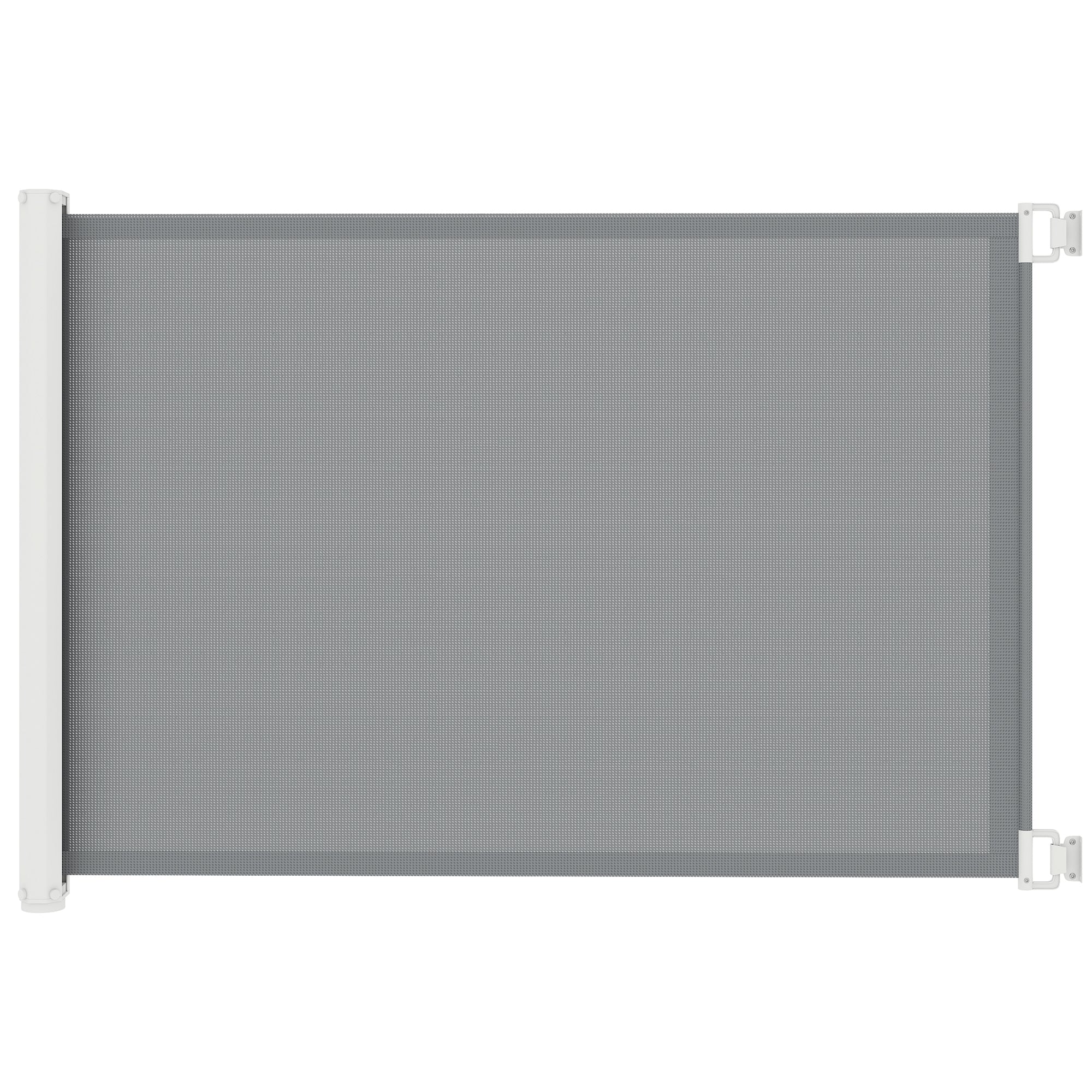 PawHut Retractable Pet Safety Gate, Folding Dog Barrier, Grey
