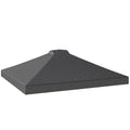 Outsunny Gazebo Roof Replacement UV50+ Waterproof Pop Up Canopy Cover with 8 Drainage Holes 3 x 3 m Dark Grey