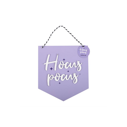 Purple Hocus Pocus Hanging Sign