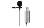 ProSound Lavalier USB-A Microphone Omnidirectional Electret Condenser with 3.5mm Audio Socket