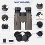 PRAKTICA Pioneer R 10x42mm Binoculars - Brown