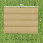 Outsunny Retractable Pergola Canopy Only, 3.92 x 3.5 m, UV30+ Replacement Canopy Cover for 4 x 3 m Pergola, Khaki