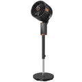 20 dB Silent Standing Fan for Bedroom, 44" Pedestal Fan with 90° Oscillating, 8 Speeds and LED Light, Black