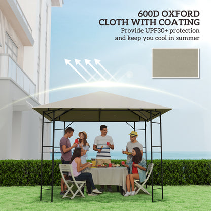 Outsunny 3 x 3(m) Gazebo Canopy Replacement, for 01-0867 - Light Grey