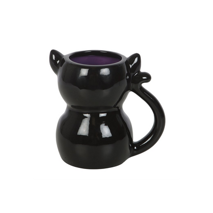 Cute and Creepy Black Cat Mug