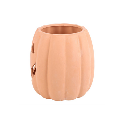 25cm Terracotta Cut Out Pumpkin Decoration