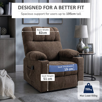 Electric Riser and Recliner Chair for Elderly, Power Lift Recliner Chair with Remote Control, Dark Brown
