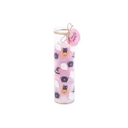 Pastel Halloween Candy Apple Tube Candle