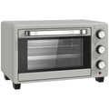 21L Mini Countertop Oven, 100°C-230°C Adjustable Temp - Silver Tone
