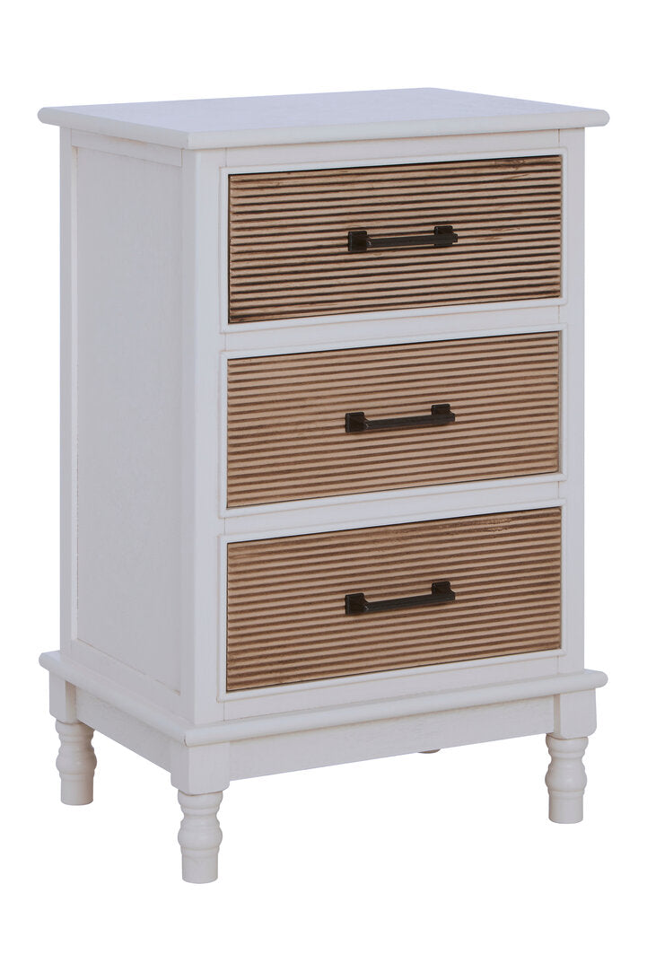 Hamilton White 3 Drawer Chest