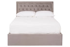 Hadley Grey Velvet Ottoman Bed Double