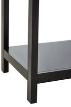 Shaniya Black Wood and Rattan Two Drawer Console Table