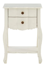 Larissa 2 Drawer White Bedside Table