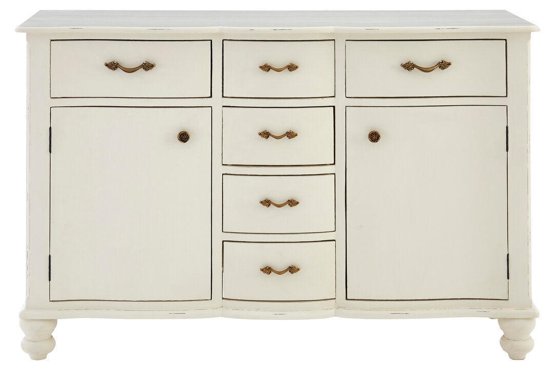 Larissa 6 Drawer White Sideboard