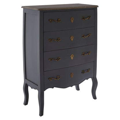 Larissa 4 Drawer Dark Grey Chest