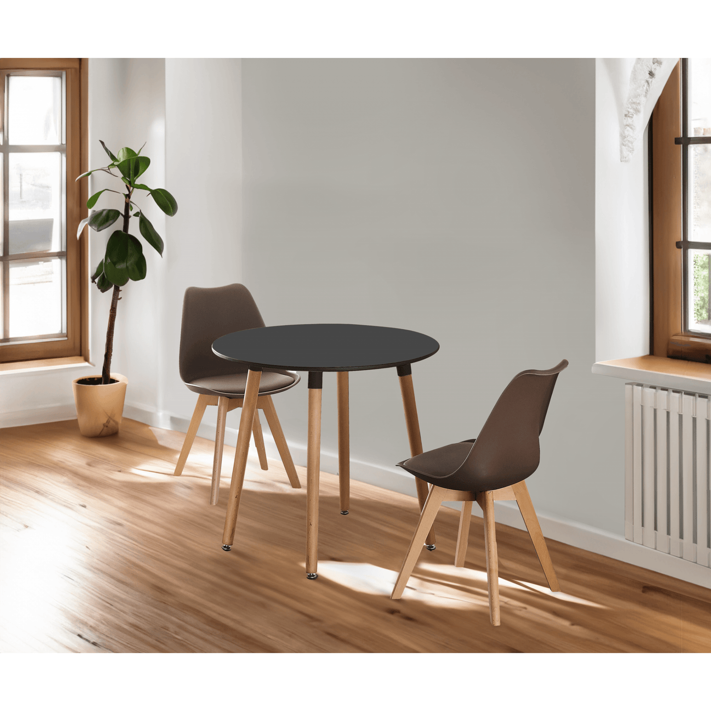 Jamie Lorenzo Halo Round Dining (2 Seat Set)
