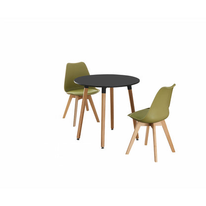 Jamie Lorenzo Halo Round Dining (2 Seat Set)