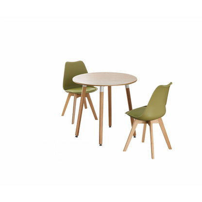 Jamie Lorenzo Halo Round Dining (2 Seat Set)