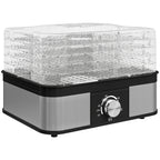 5 Tier Food Dehydrator, 245W Stainless Steel Food Dryer Machine with Adjustable Temperature for Drying Fruit, Meat, Vegetable, Jerky and Pet Treat, Black