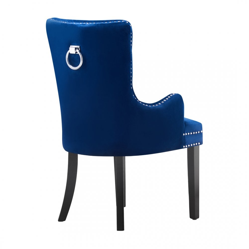 Windsor LUX Knocker Back Velvet Dining Chair w/ Armrests