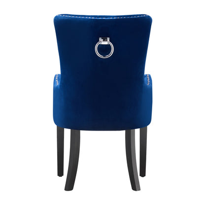 Windsor LUX Knocker Back Velvet Dining Chair w/ Armrests