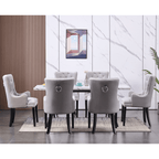 Windsor LUX Knocker Back Velvet Dining Chair w/ Armrests