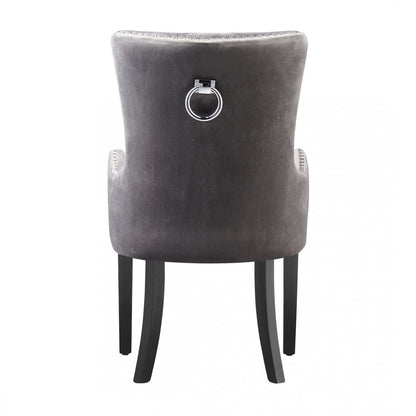 Windsor LUX Knocker Back Velvet Dining Chair w/ Armrests
