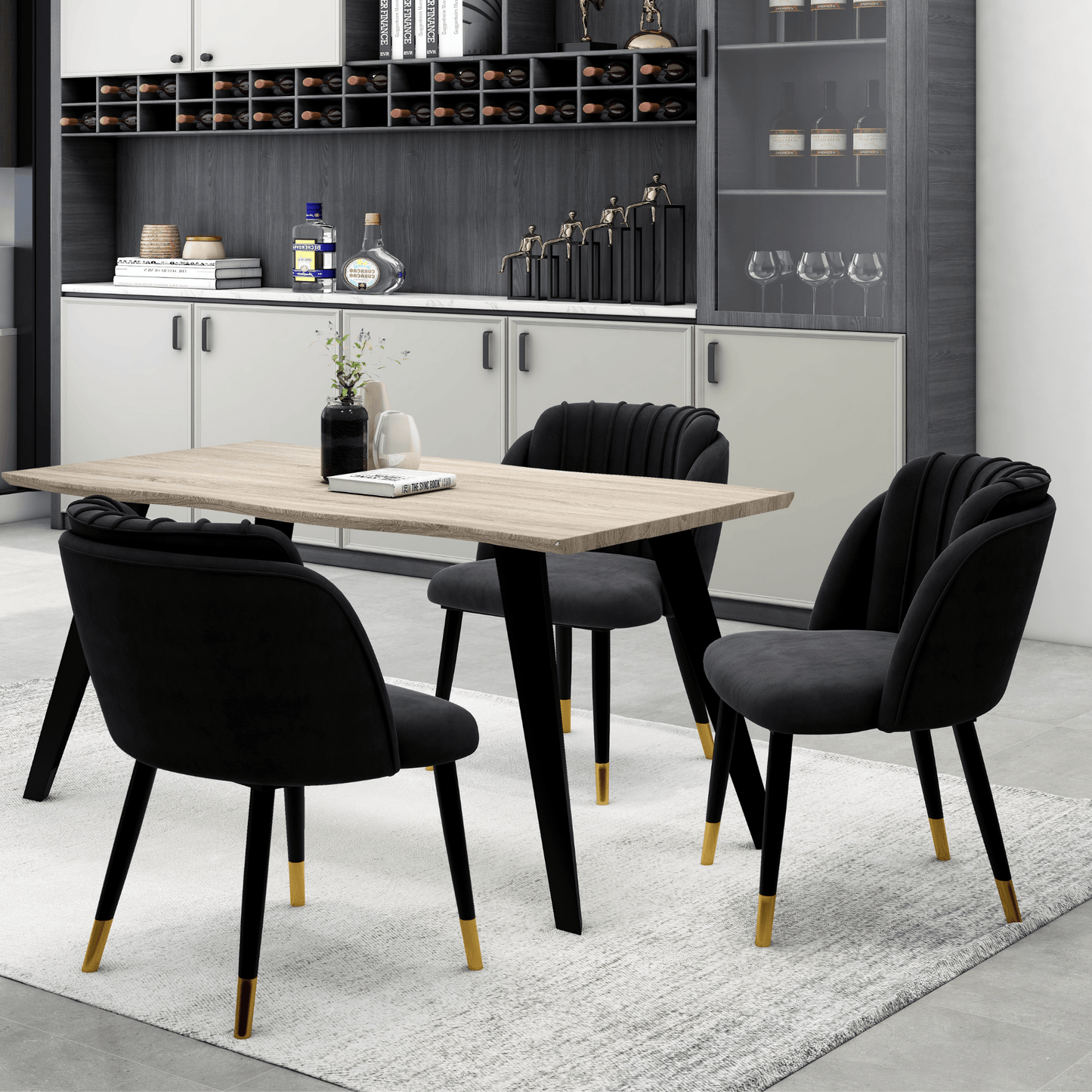 Milano velvet dining chair