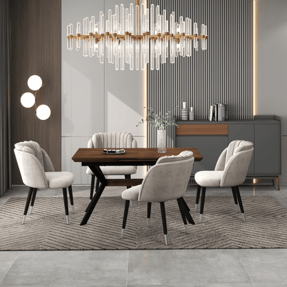 Milano velvet dining chair