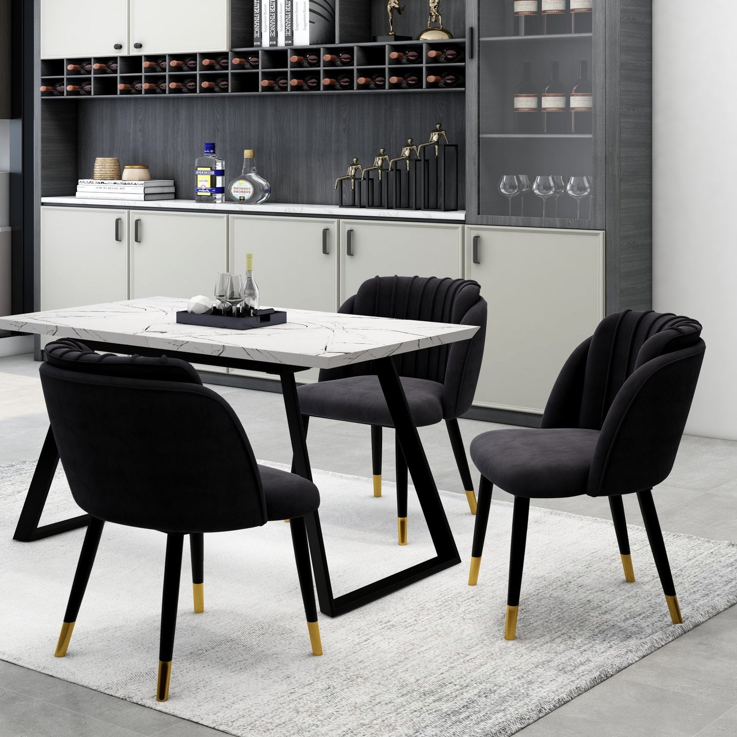 Milano velvet dining chair
